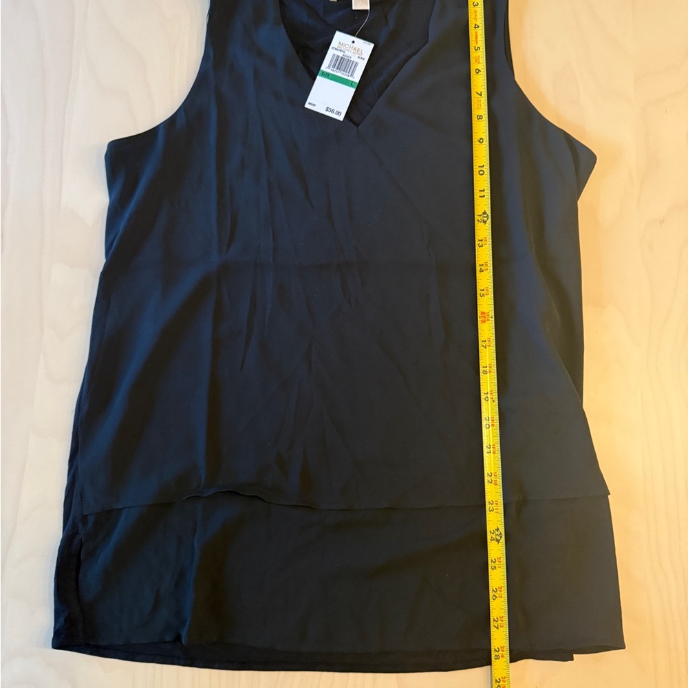 Michael Kors Black V-Neck Tank Top